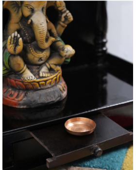 Copper Metal Diya Plate Copper Metal Diya Plate
